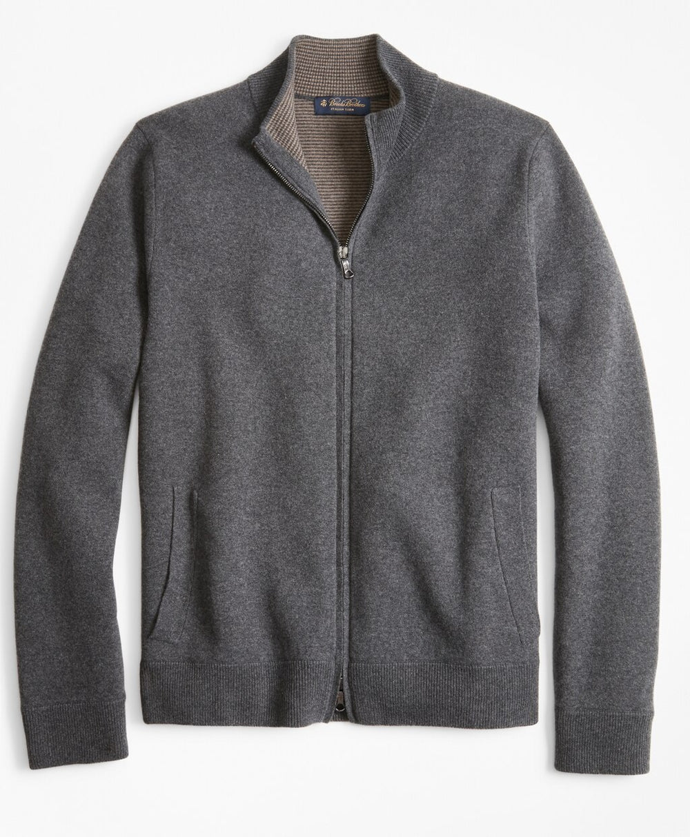 Double-Face Full-Zip Sweater