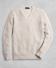 Golden Fleece® Wool-Cashmere V-Neck Sweater