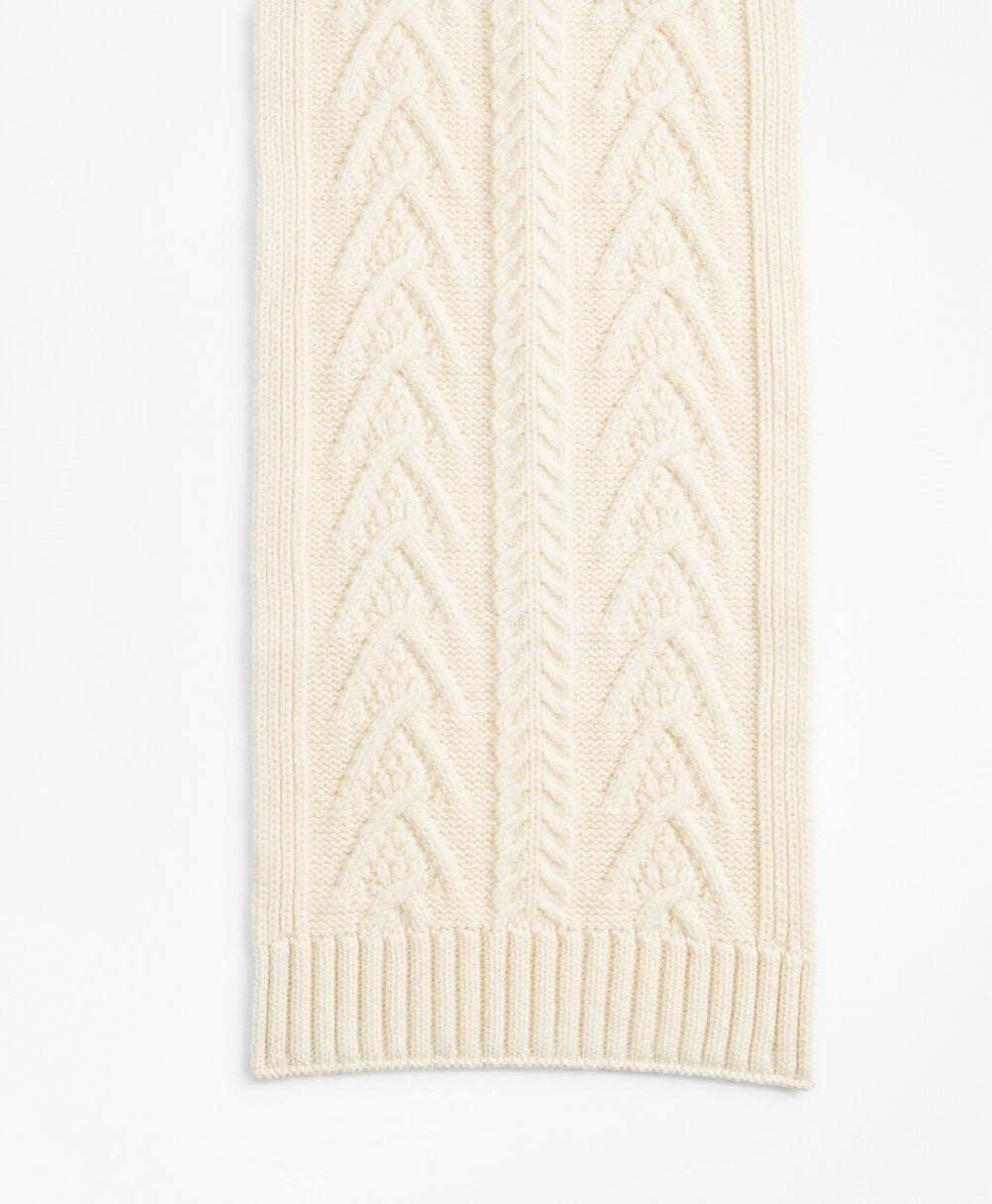 Merino Wool Fisherman Cable Scarf