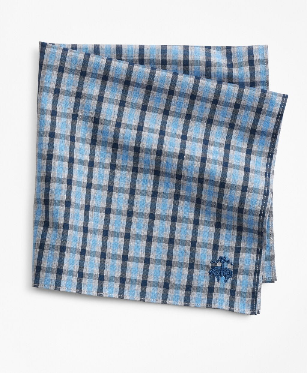 Supima® Cotton Heathered Check Pocket Square