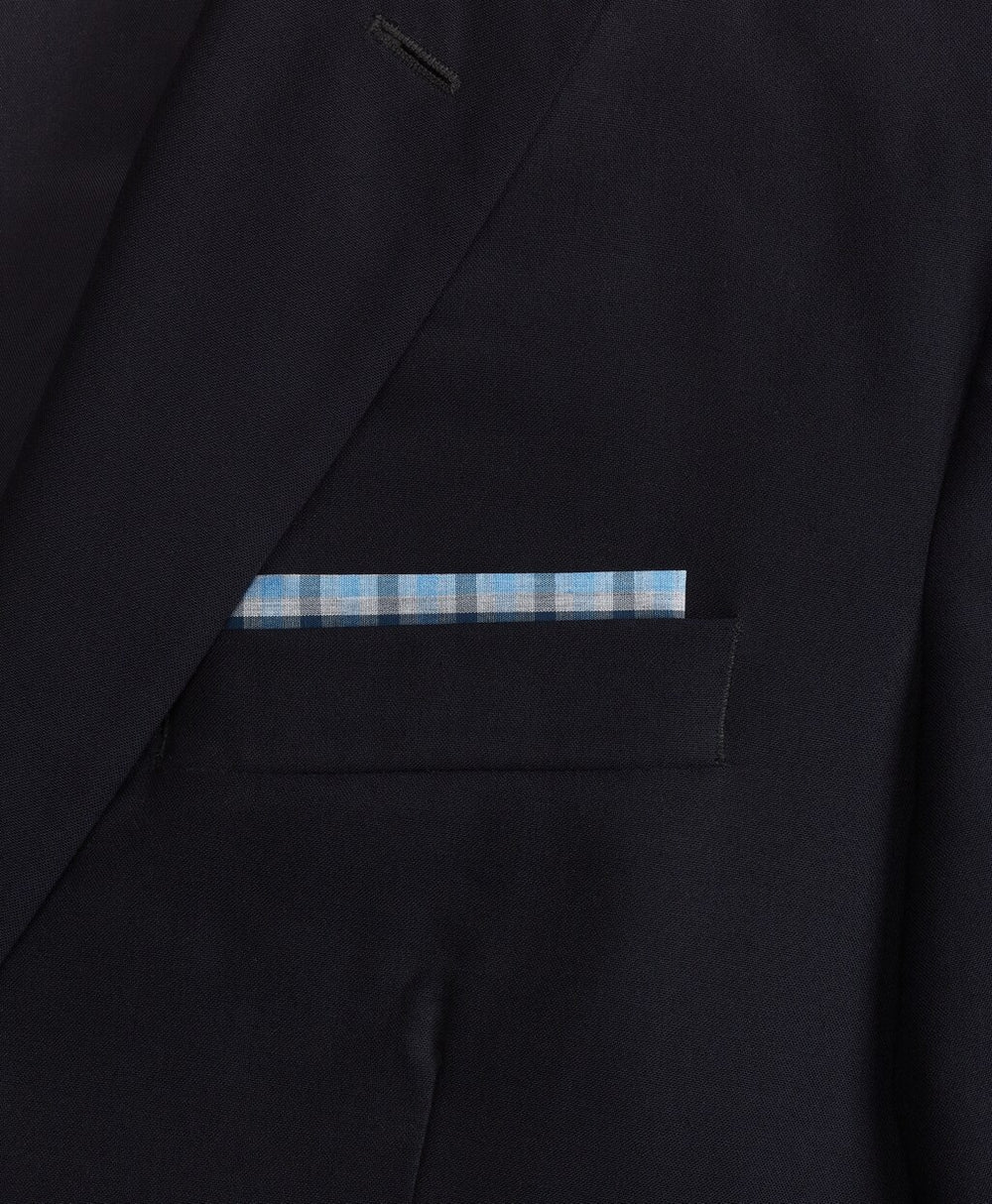 Supima® Cotton Heathered Check Pocket Square