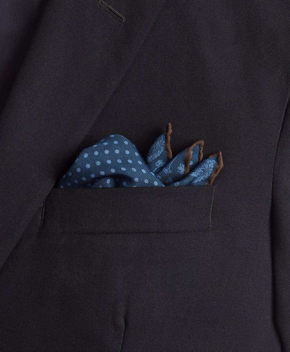 Tossed Pine Reversible Pocket Square