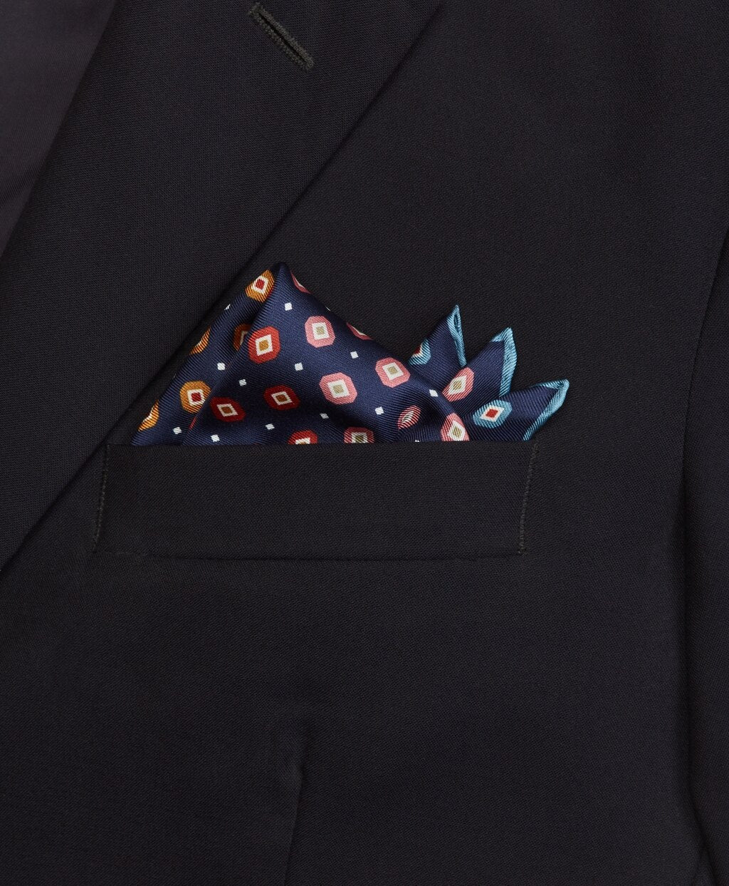 Block Neat Printed Pocket Square