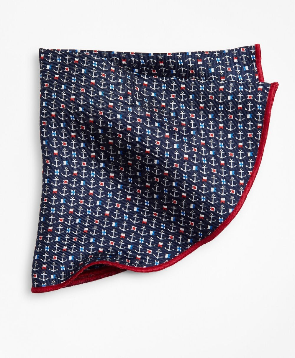 Nautical Print Pocket Circle