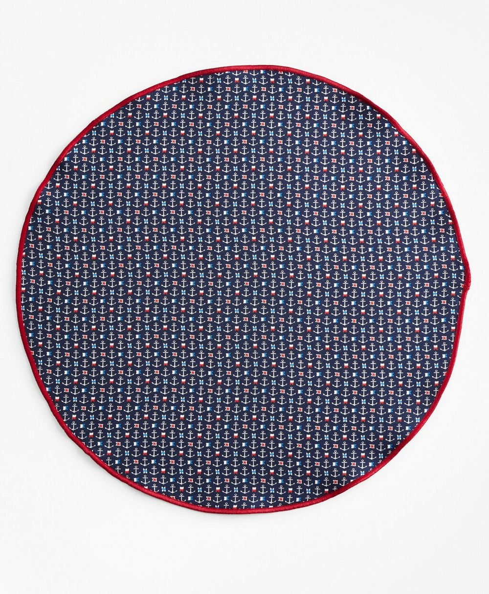 Nautical Print Pocket Circle