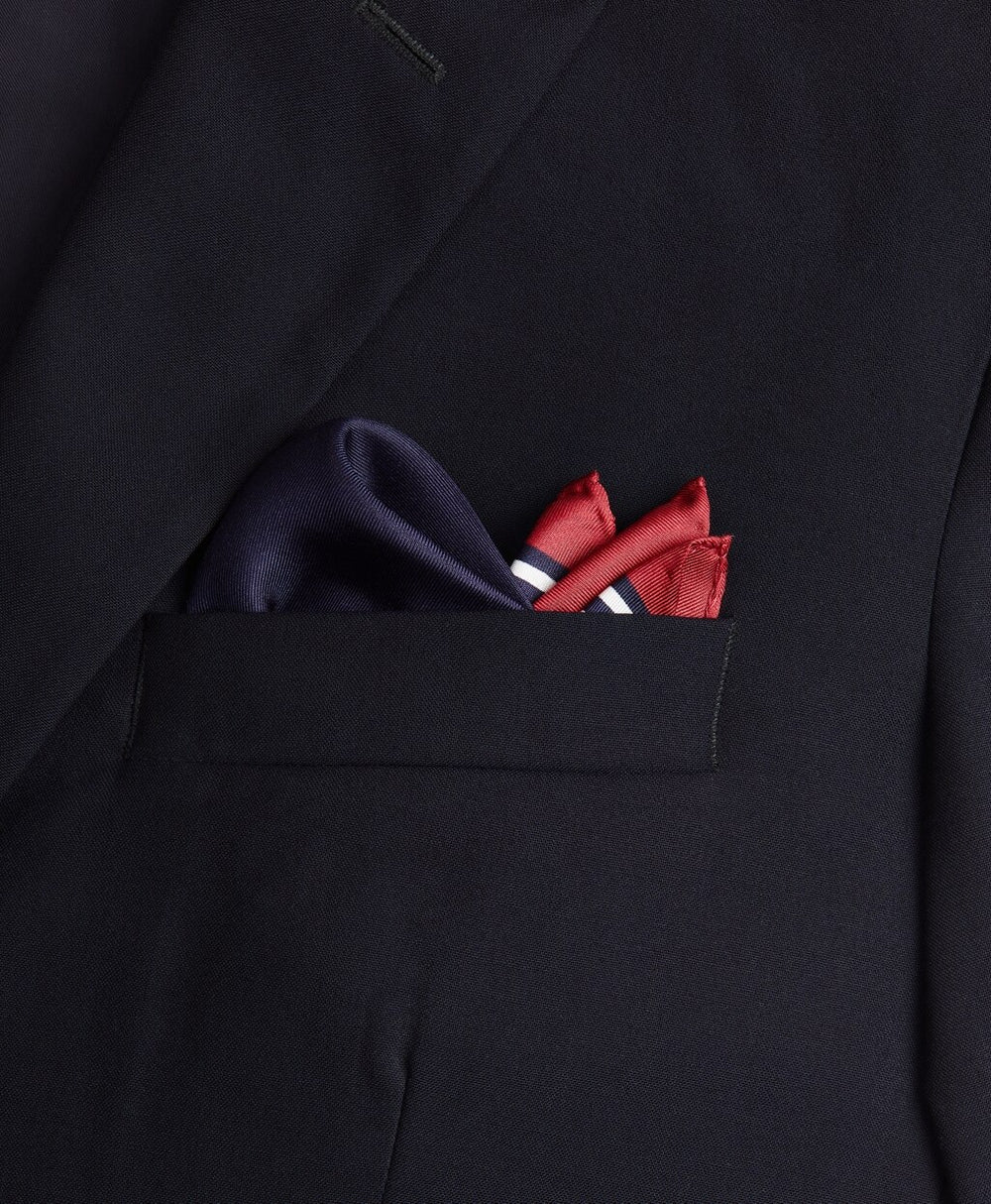 BB#1 Rep Stripe Pocket Square