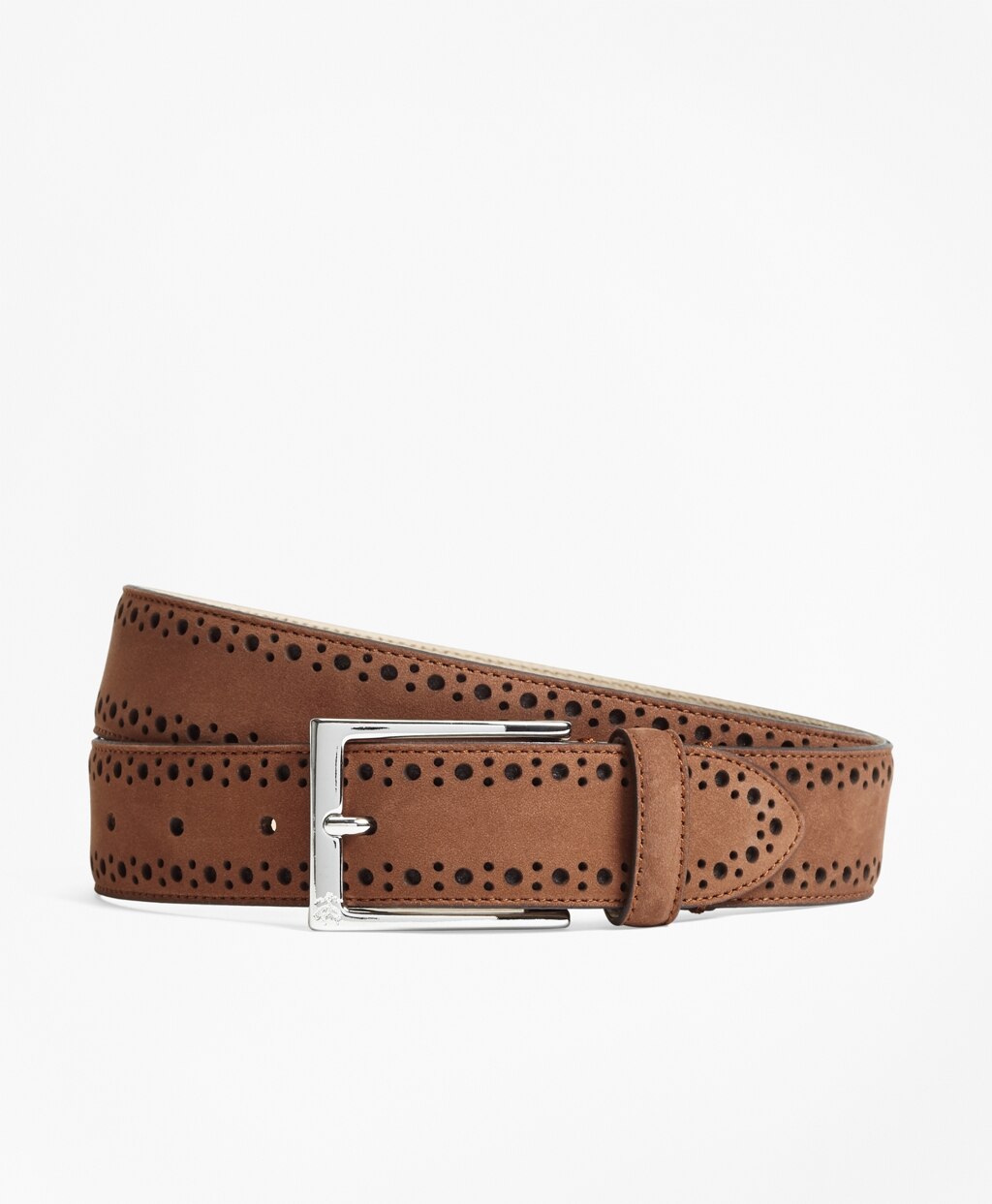 1818 Perforated Stitch Suede Belt