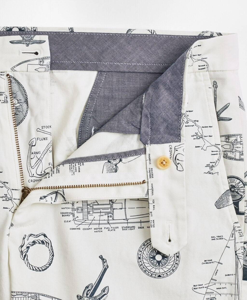 Nautical Print Shorts