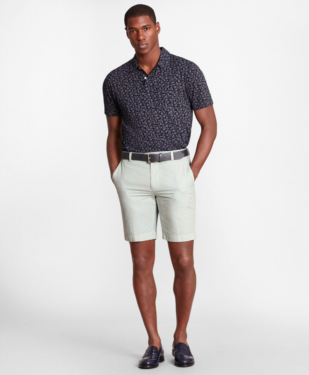 Stripe Seersucker Shorts