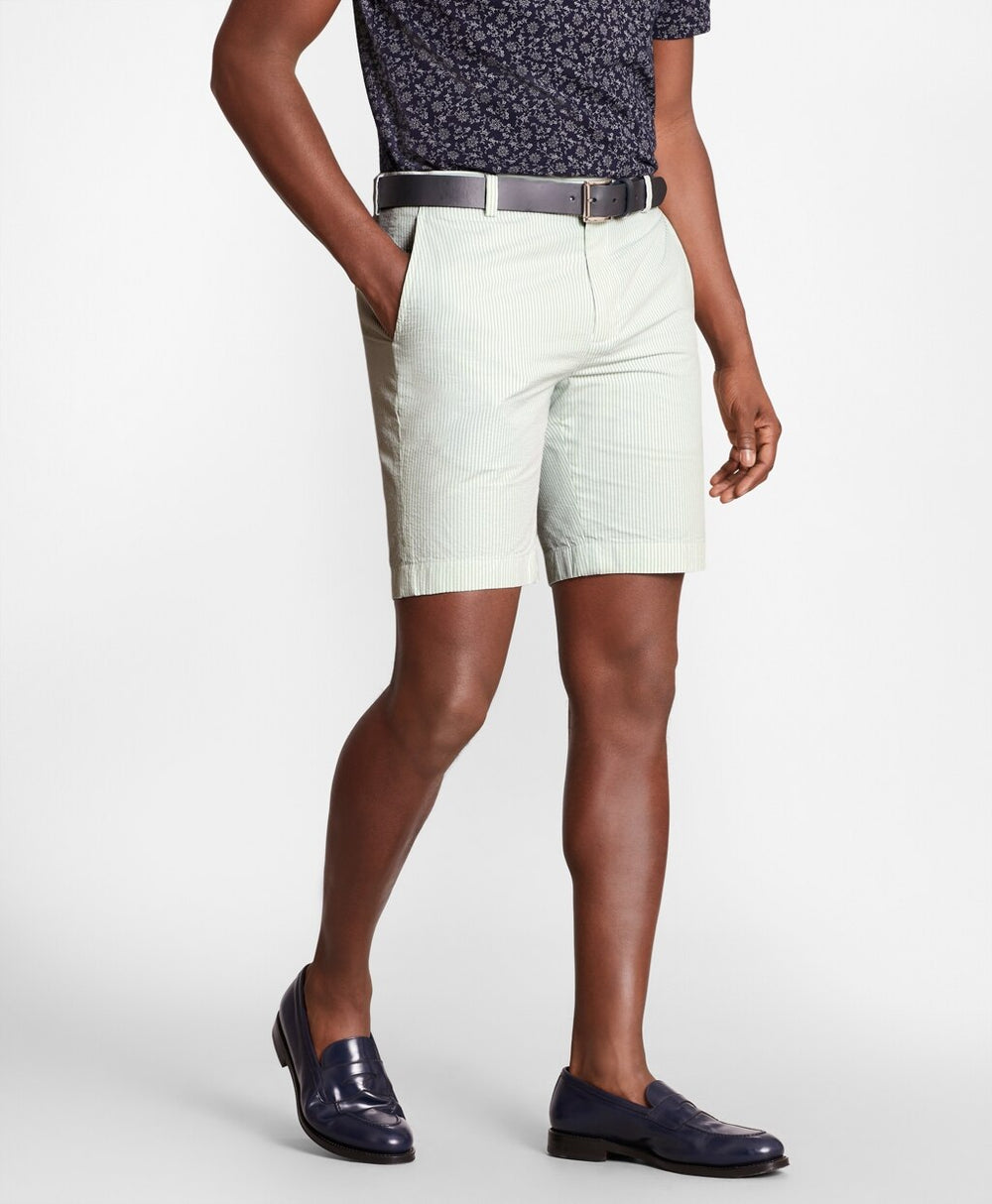 Stripe Seersucker Shorts
