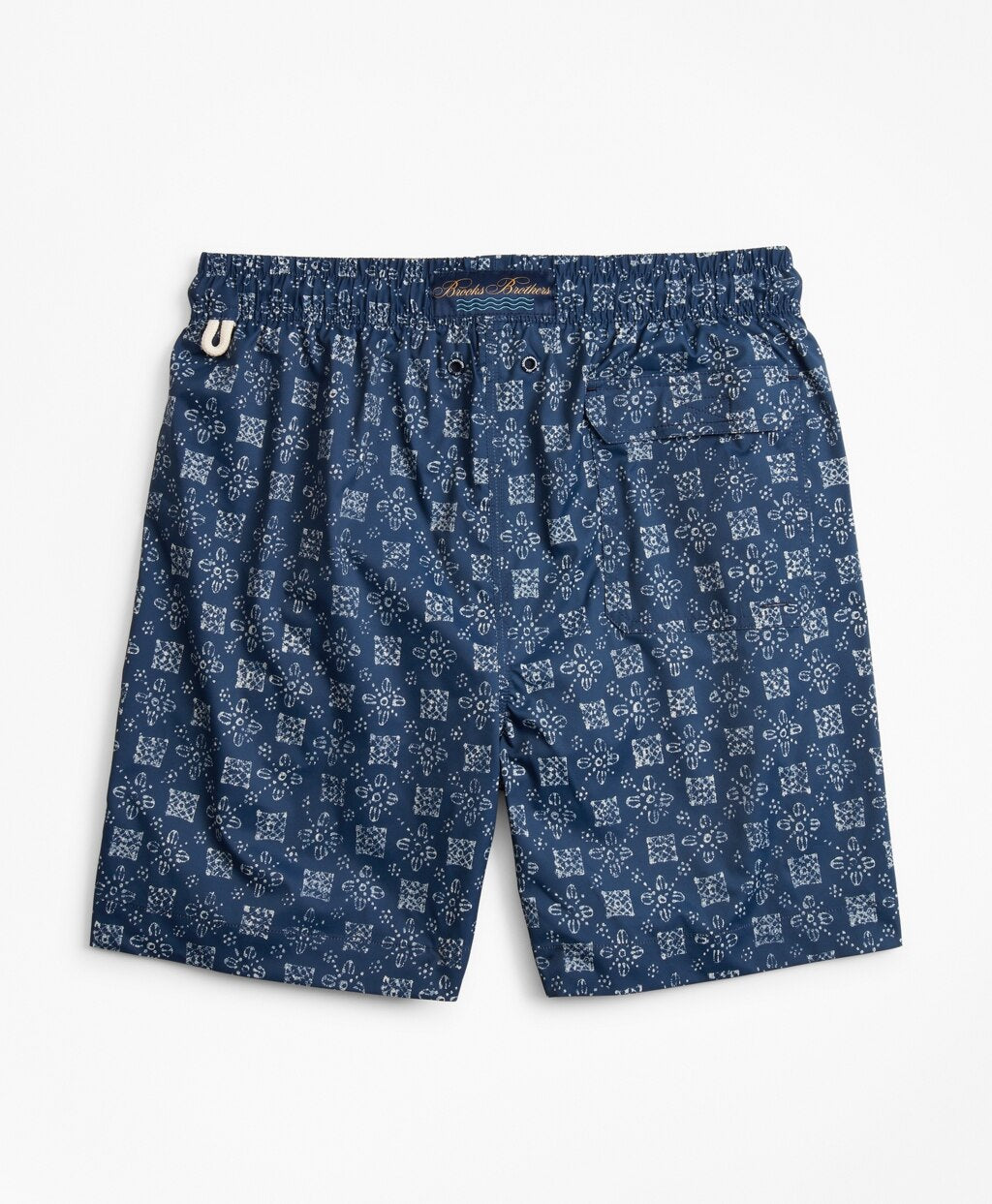Montauk 6" Indigo Foulard Print Swim Trunks
