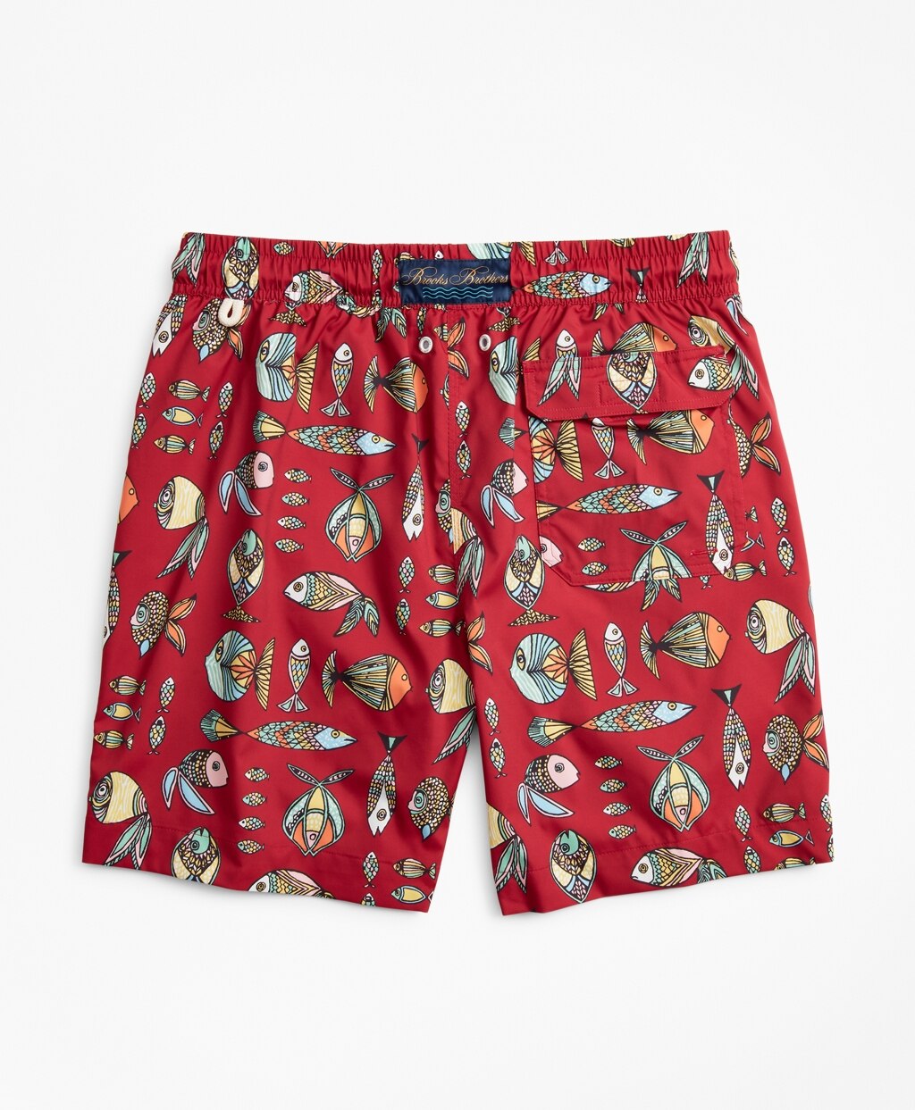 Montauk 6" Fish Print Swim Trunks
