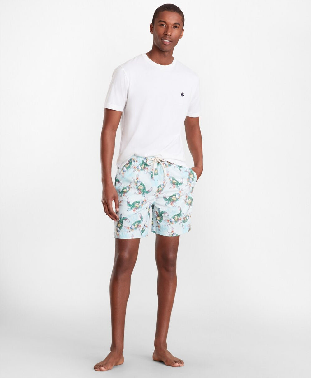 Montauk 6" Turtle Print Swim Trunks