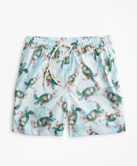 Montauk 6" Turtle Print Swim Trunks