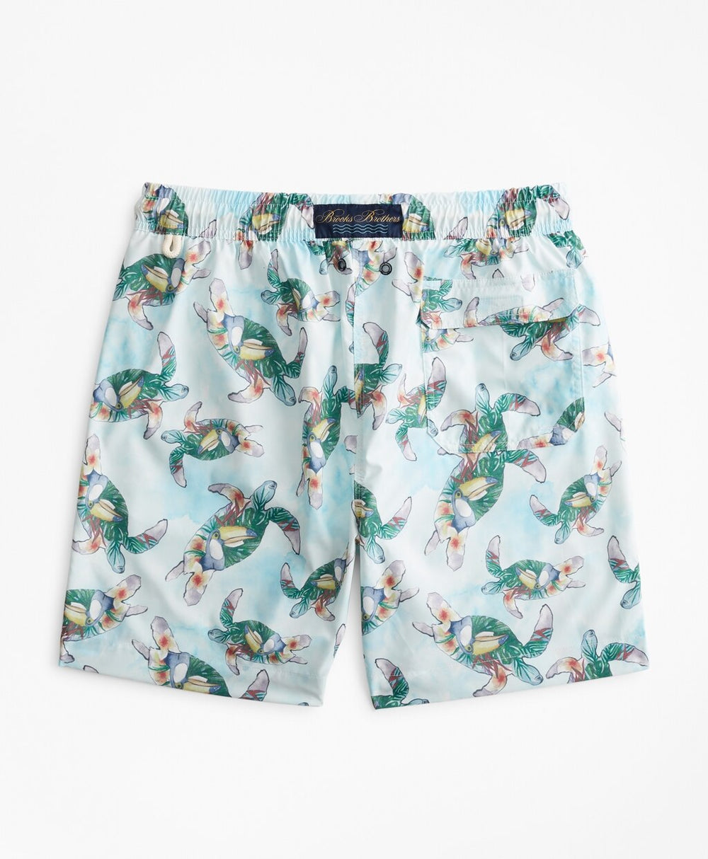 Montauk 6" Turtle Print Swim Trunks
