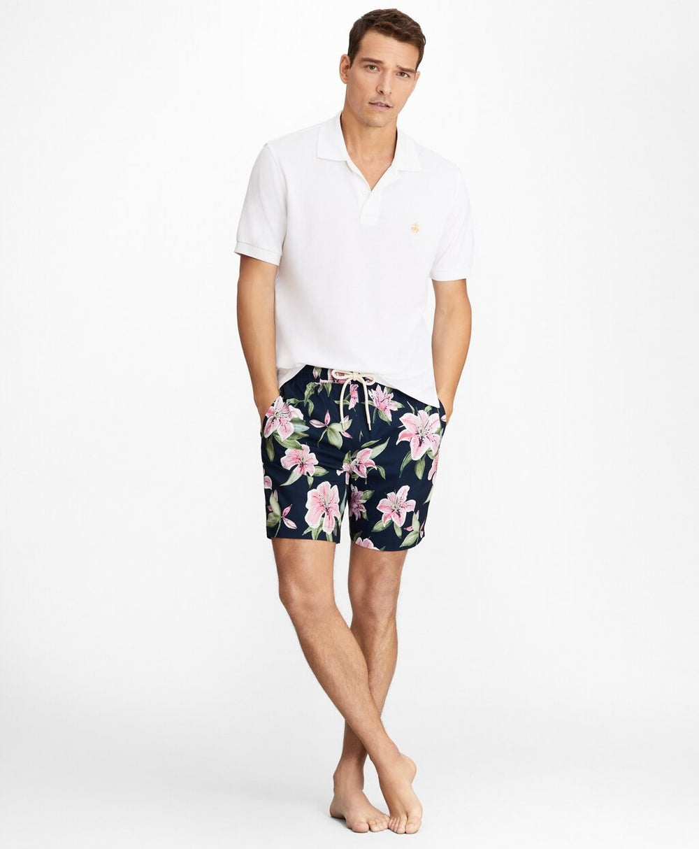 Montauk 6" Lily Print Swim Trunks