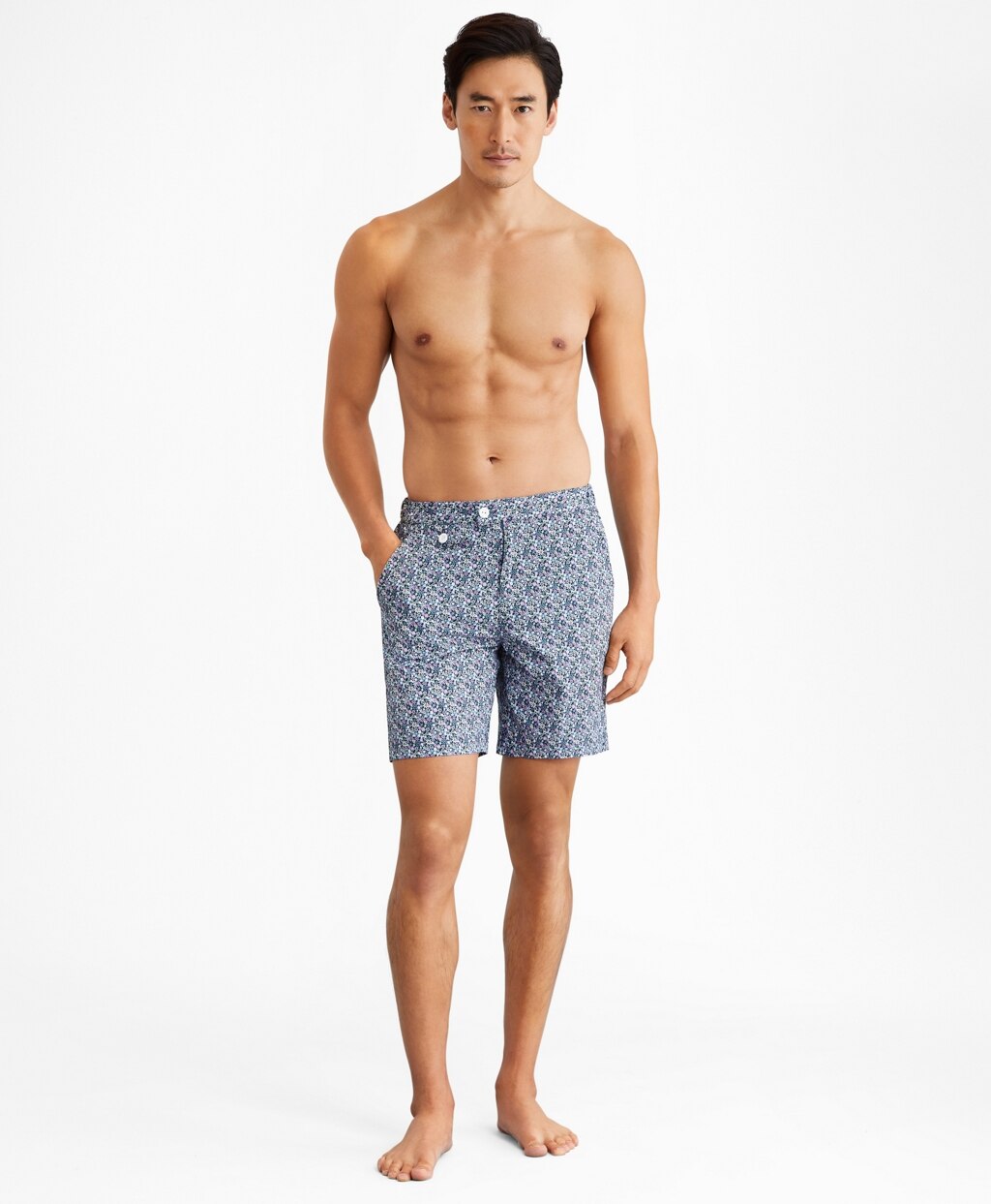 Newport 7" Floral Print Swim Trunks