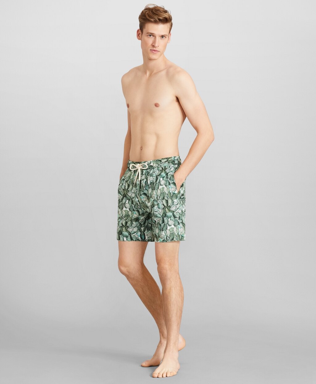 Montauk 6" Cactus Print Swim Trunks