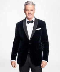 Regent Fit Black Watch Shawl Collar Tuxedo Jacket