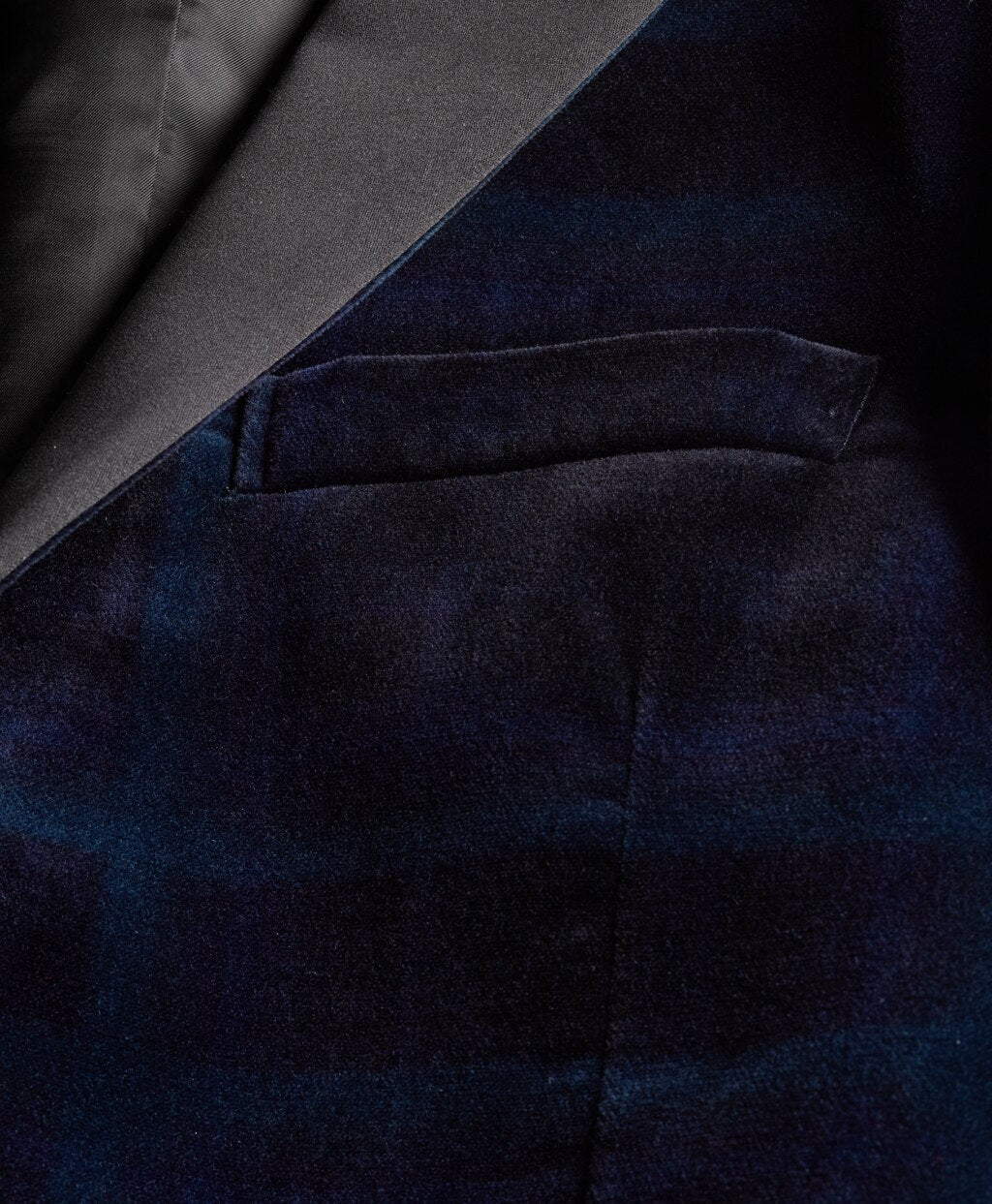 Regent Fit Black Watch Velvet Tuxedo Jacket