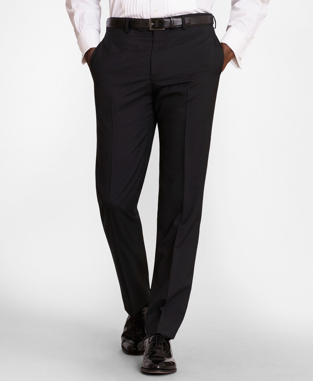 BrooksGate™ Regent-Fit Wool Tuxedo Pants