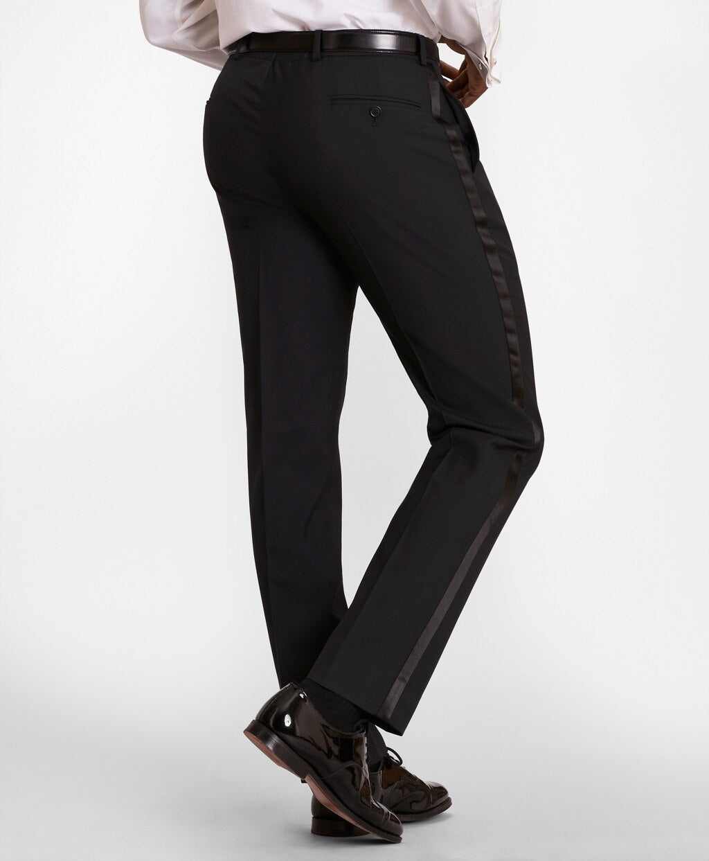 BrooksGate™ Regent-Fit Wool Tuxedo Pants