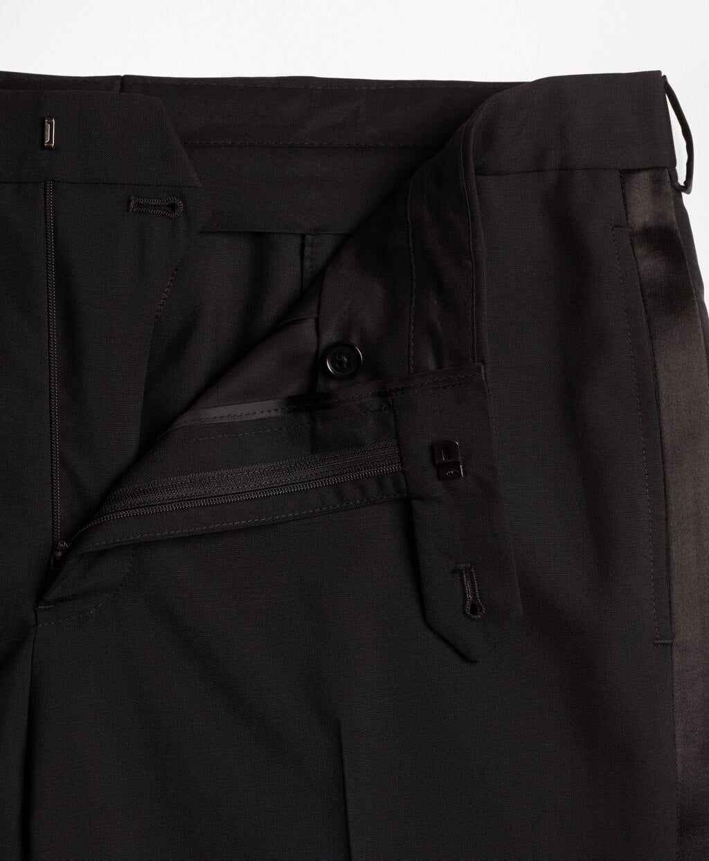 BrooksGate™ Regent-Fit Wool Tuxedo Pants