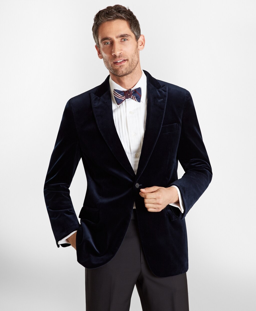 Madison Fit Velvet Tuxedo Jacket