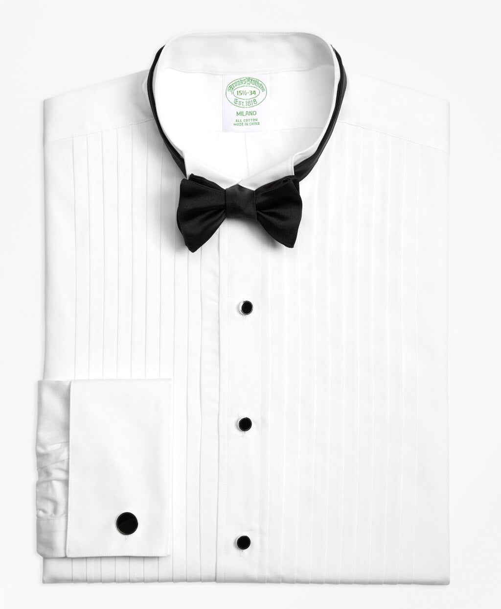 Milano Fit Ten-Pleat Wing Collar Tuxedo Shirt