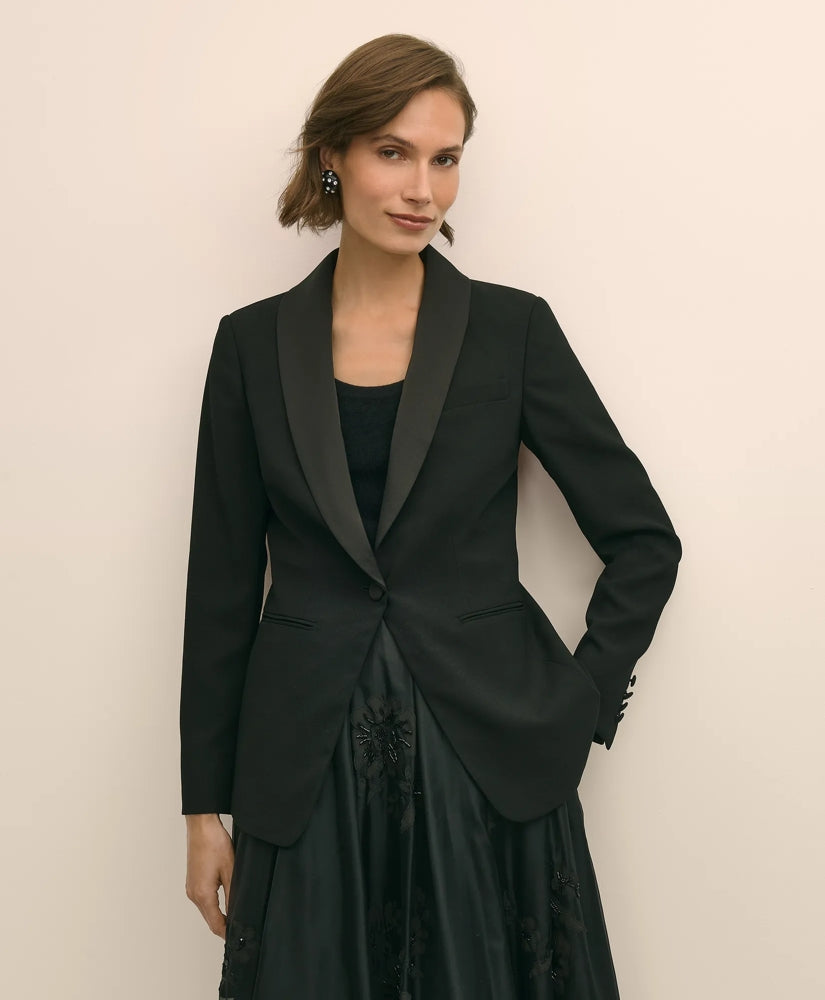 Crepe Shawl-Collar Dinner Jacket