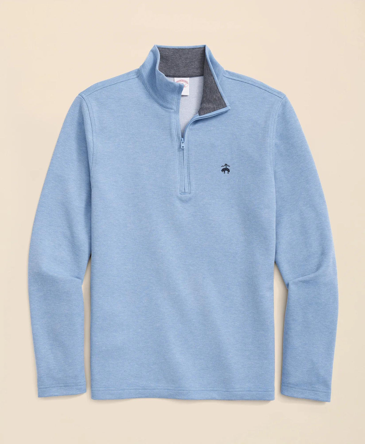 Cotton Blend Pique Quarter-Zip