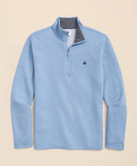 Cotton Blend Pique Quarter-Zip