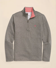 Cotton Blend Pique Quarter-Zip
