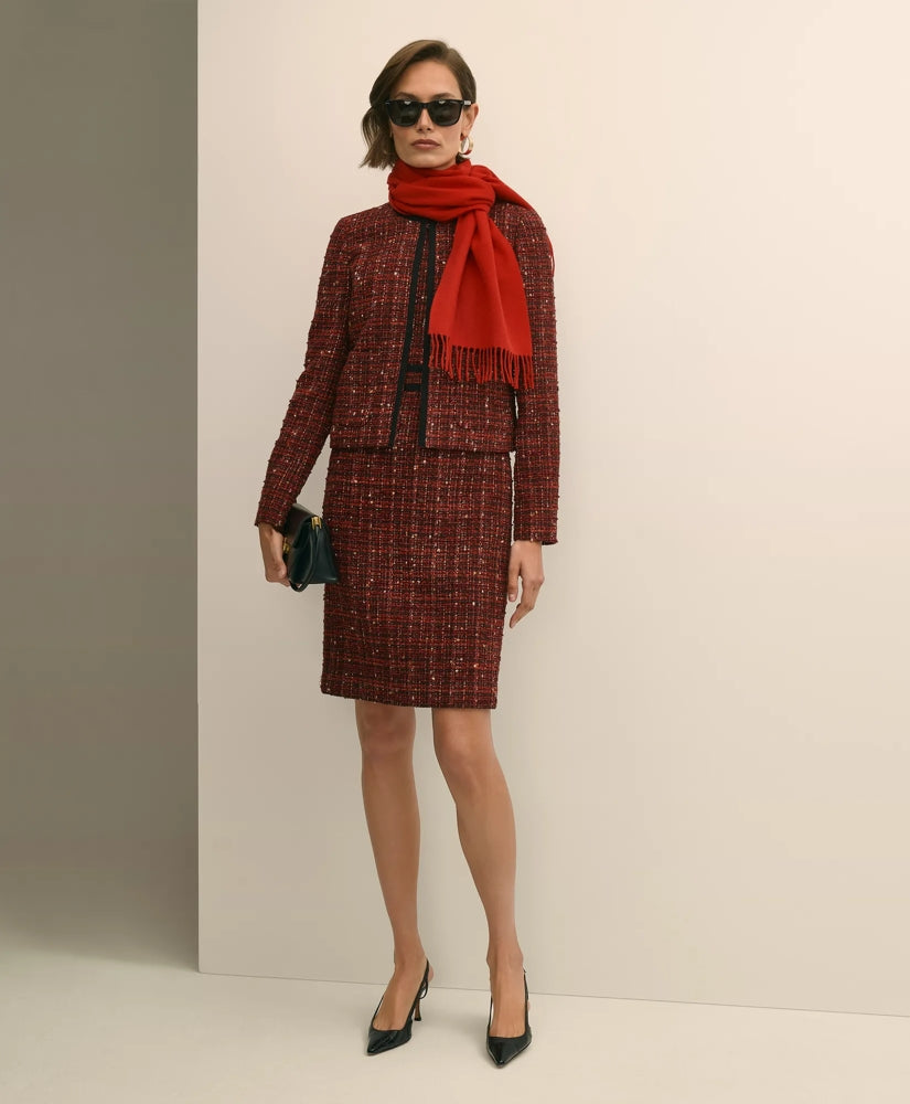 Boucle Tipped Sheath Dress