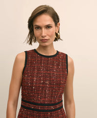 Boucle Tipped Sheath Dress