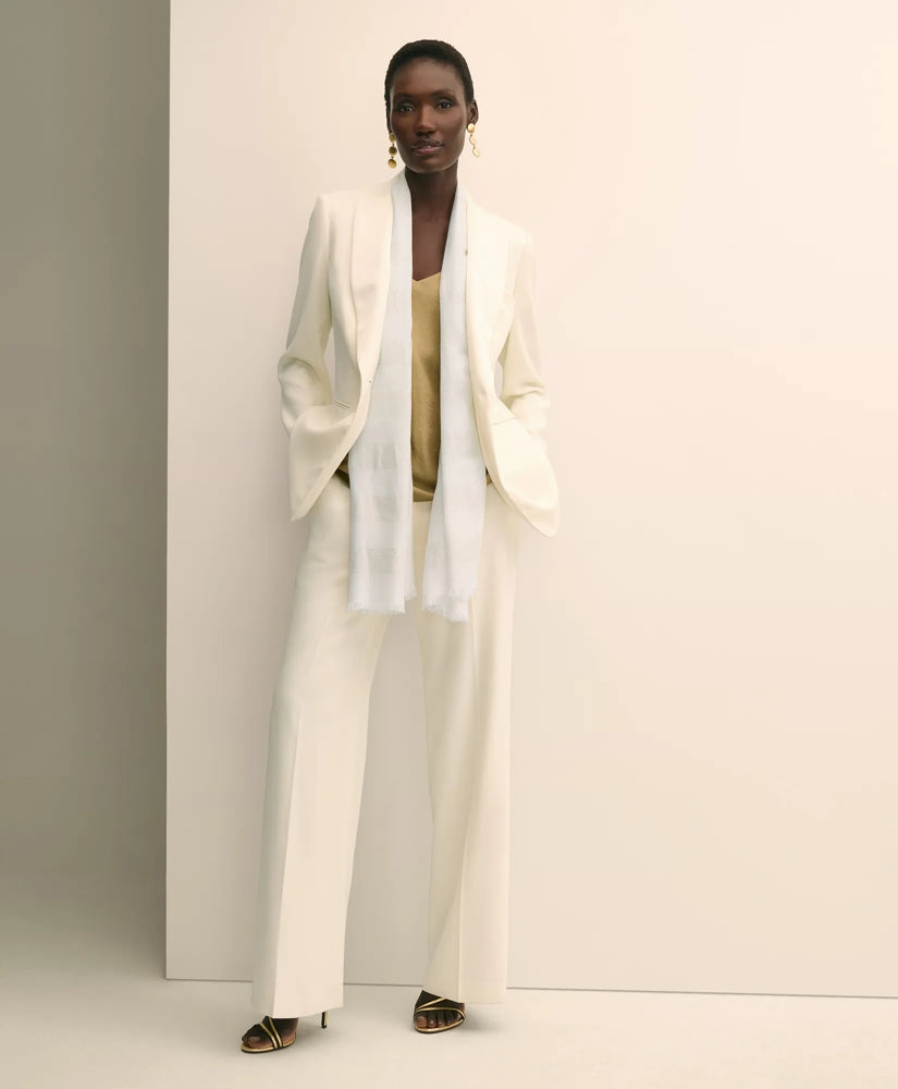 Viscose-Modal-Cotton Blend Shimmer Stripe Scarf