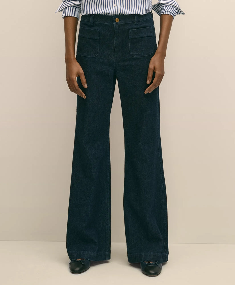 Patch Pocket Bootcut Jeans