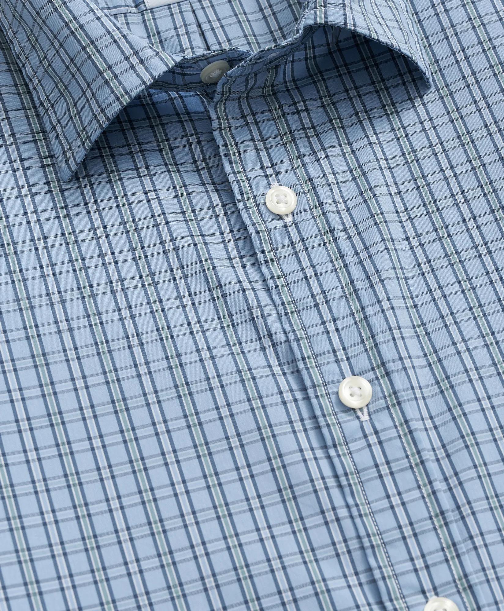 Performance Series Stretch Spread Collar Check Sport Shirt