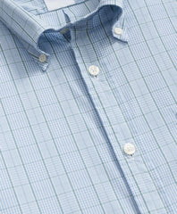 Performance Series Stretch Polo Button-Down Collar Glen Plaid Sport Shirt