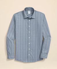 Performance Series Stretch Spread Collar Glen Plaid Sport Shirt