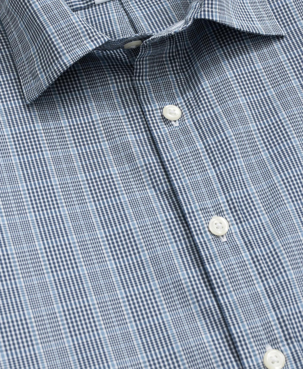 Performance Series Stretch Spread Collar Glen Plaid Sport Shirt