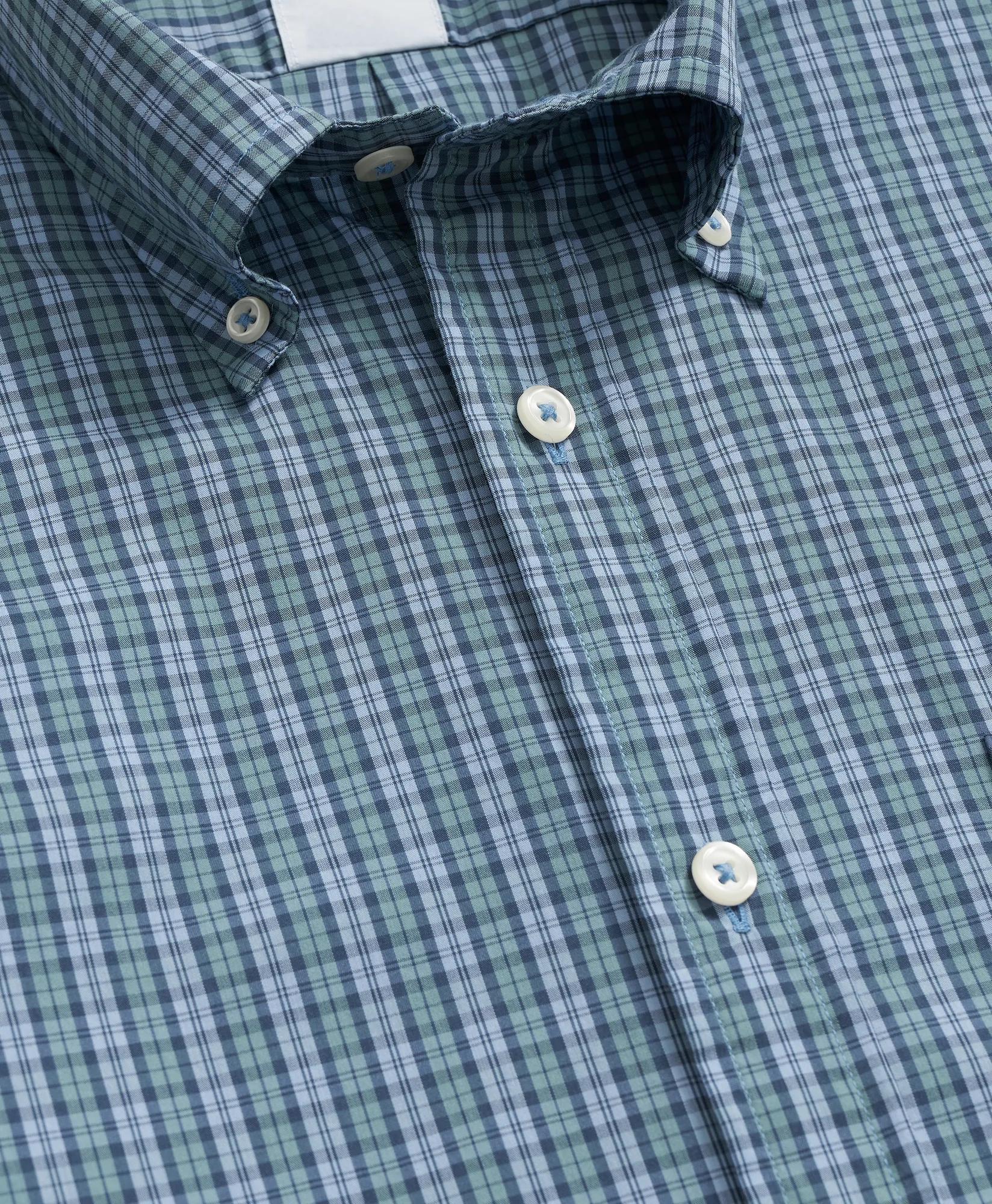 Performance Series Stretch Polo Button-Down Collar Tartan Sport Shirt
