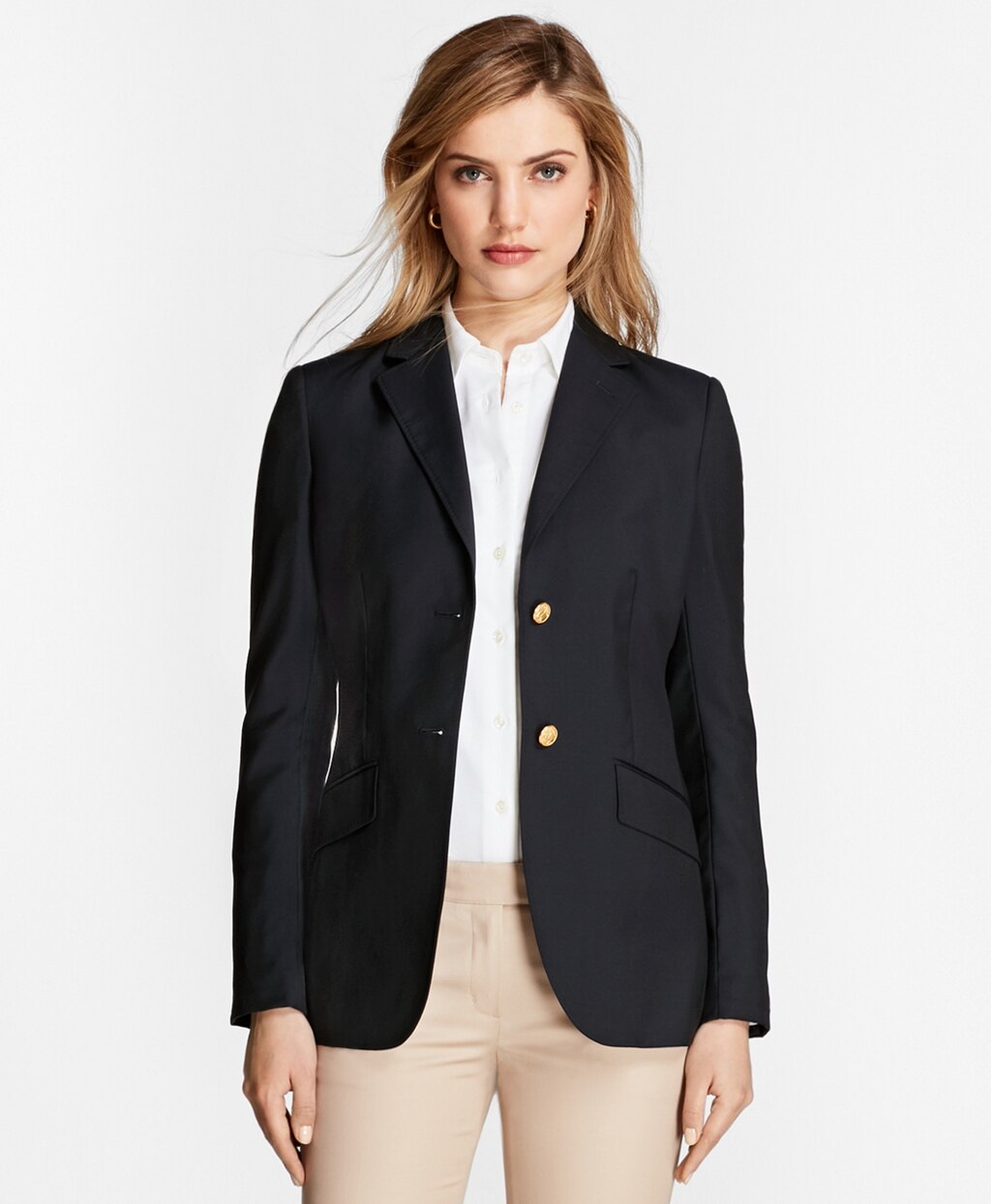 Petite Two-Button Wool Blazer