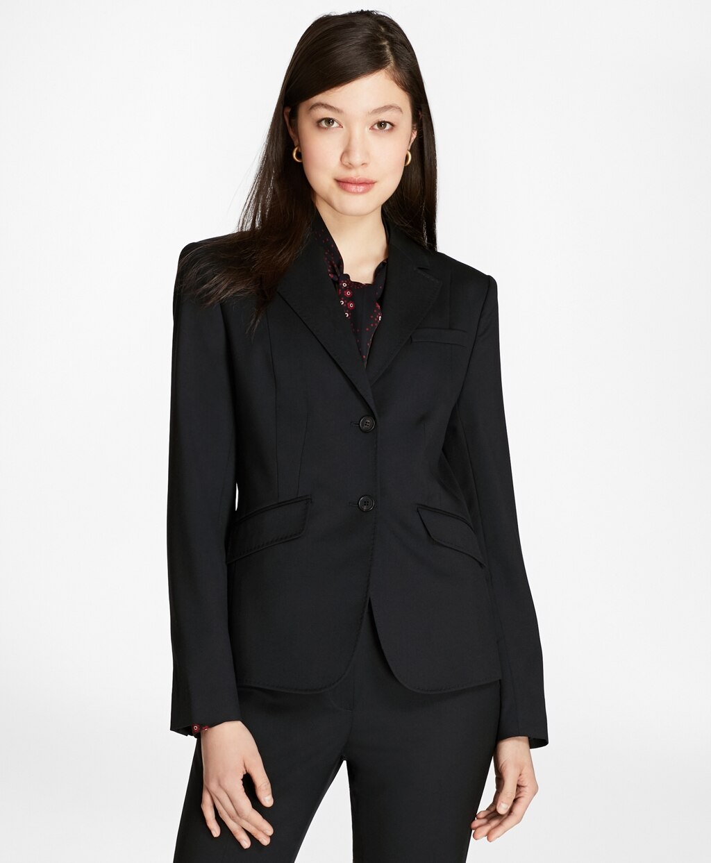 Petite Wool Two-Button Jacket