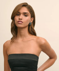 Pleated Cummerbund Bustier Top