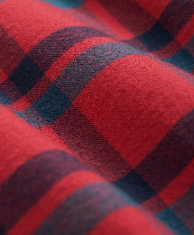 Bold Plaid Shirt Portuguese Flannel Polo Button Down Collar