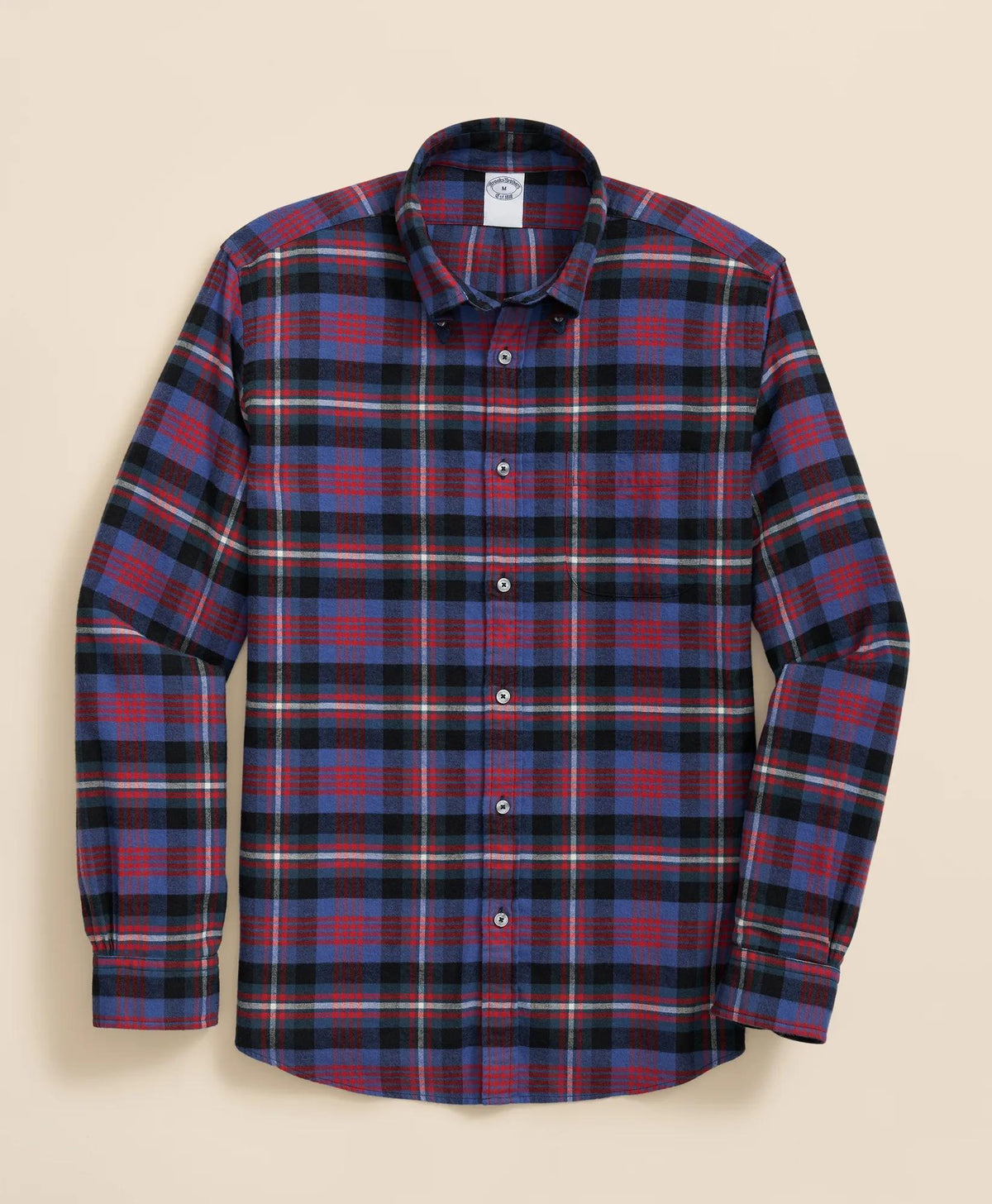 Portuguese Flannel Polo Button Down Collar Bright Plaid Shirt