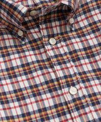 Portuguese Flannel Polo Button Down Collar Multi-Check Shirt