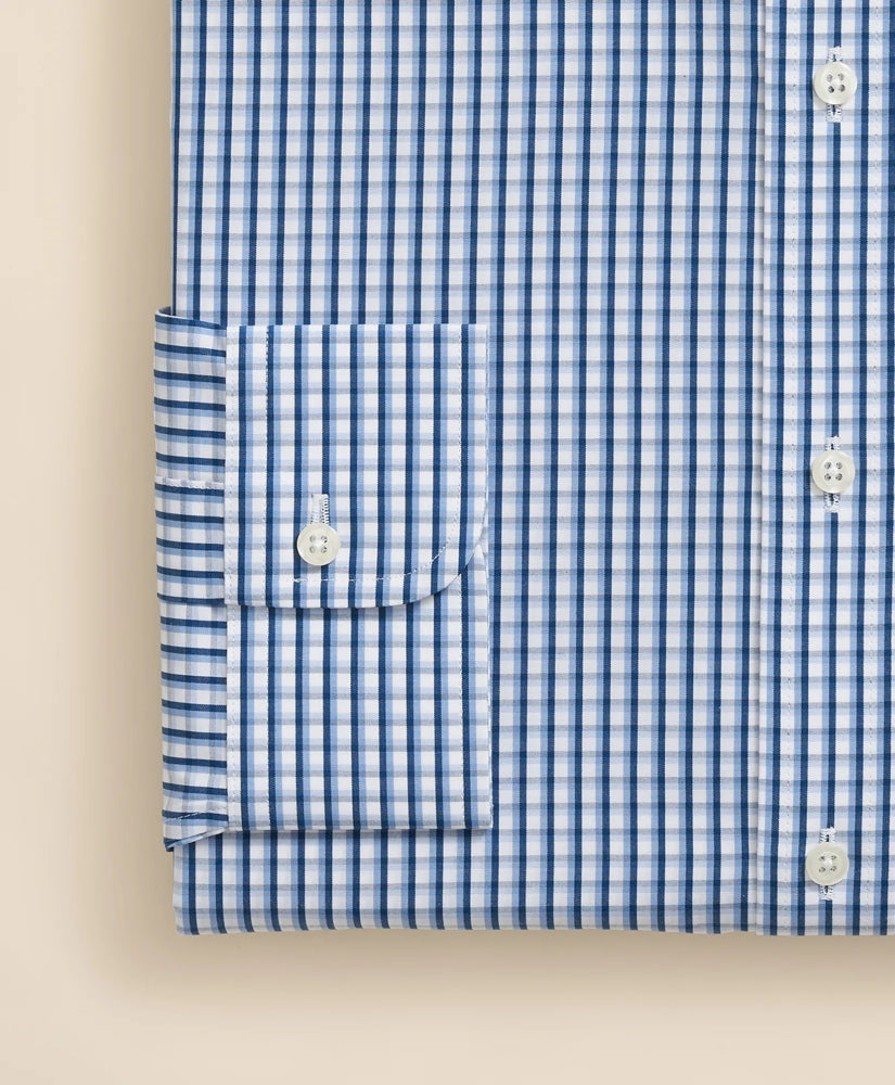 Pure Supima® Cotton Regular-Finish Ainsley Collar Check Dress Shirt