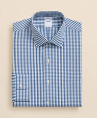 Pure Supima® Cotton Regular-Finish Ainsley Collar Check Dress Shirt